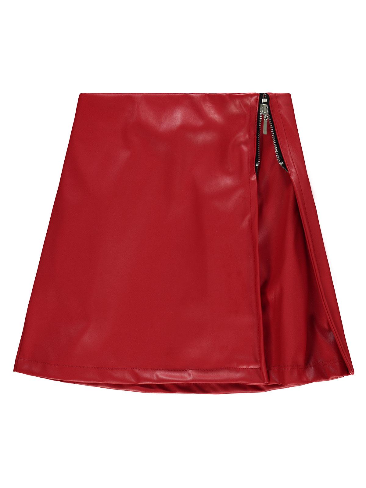 Civil Girls Fermuarlı 6-9 Yaş Etek - Kırmızı