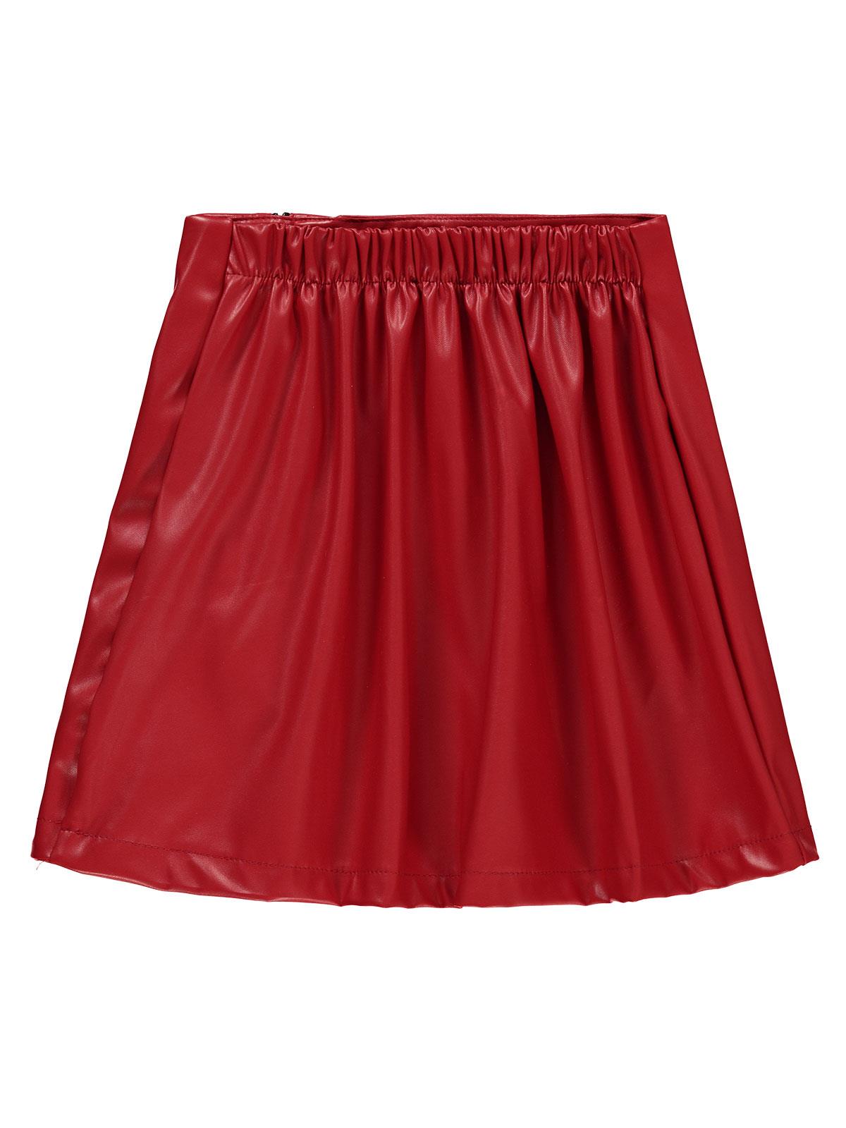 Civil Girls Fermuarlı 6-9 Yaş Etek - Kırmızı