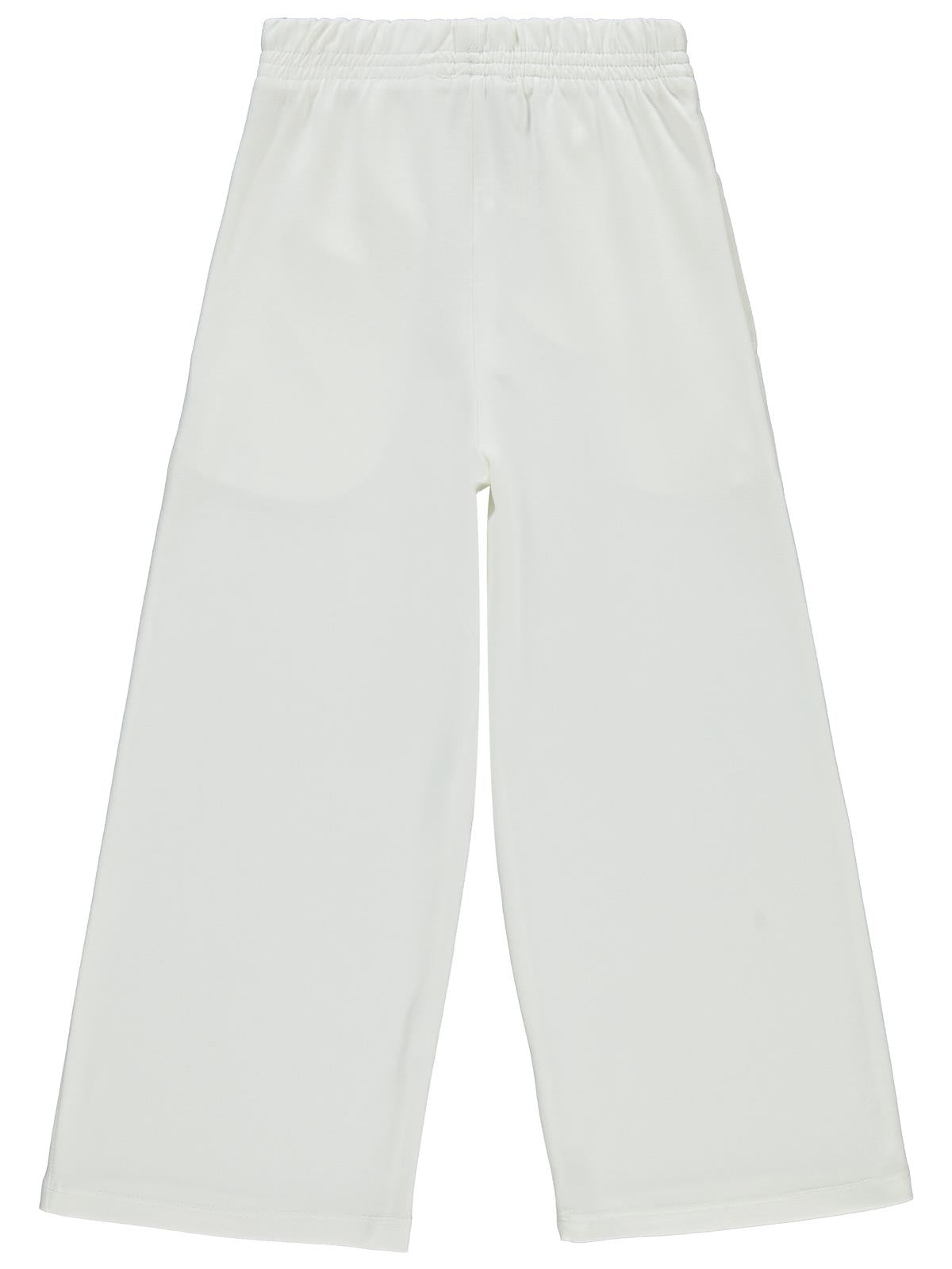 Civil Girls Düz 10-13 Yaş Pantolon - Ekru