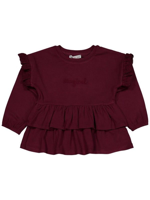 Civil Girls Brodeli 2-5 Yaş Takım - Bordo