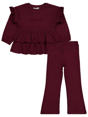 Civil Girls Brodeli 2-5 Yaş Takım - Bordo