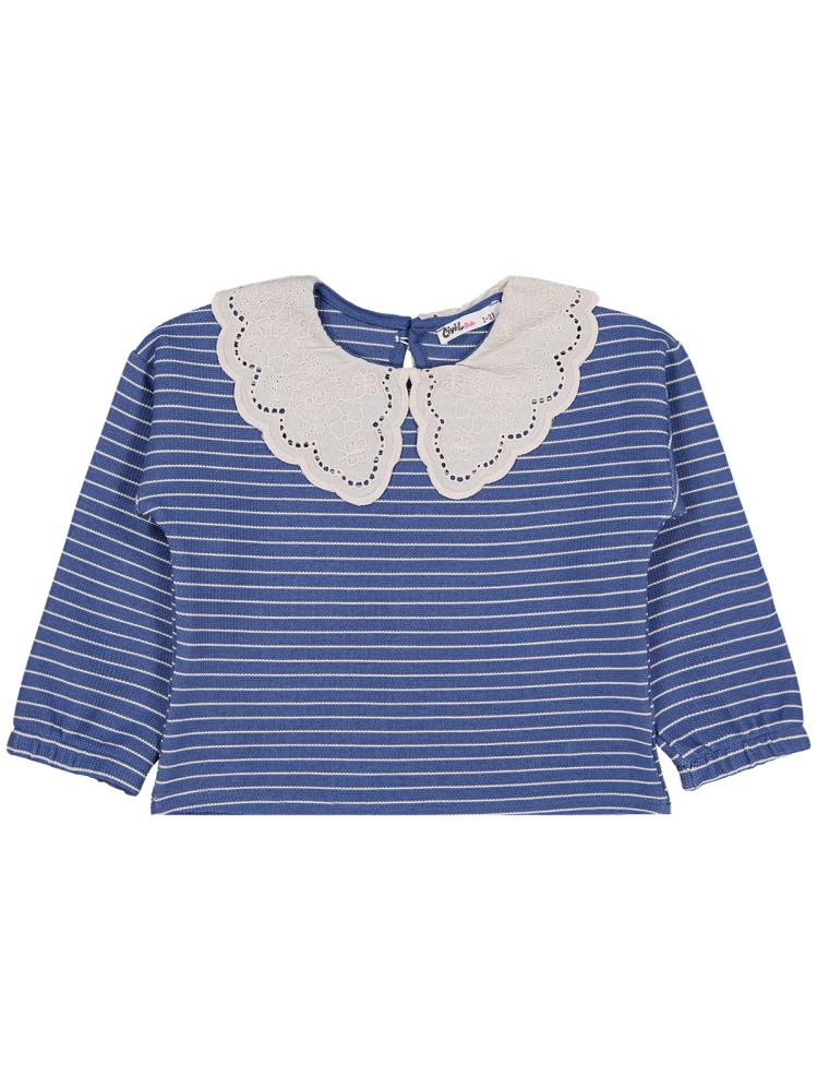 Civil Girls Çizgili 2-5 Yaş Sweatshirt - Yeşil