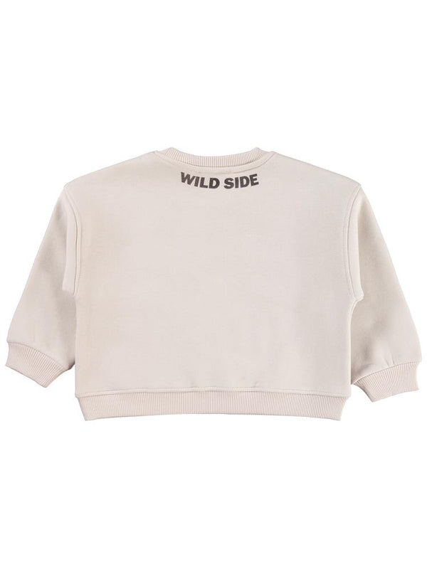 Civil Girls Papatya Nakışlı 2-5 Yaş Sweatshirt - Bej