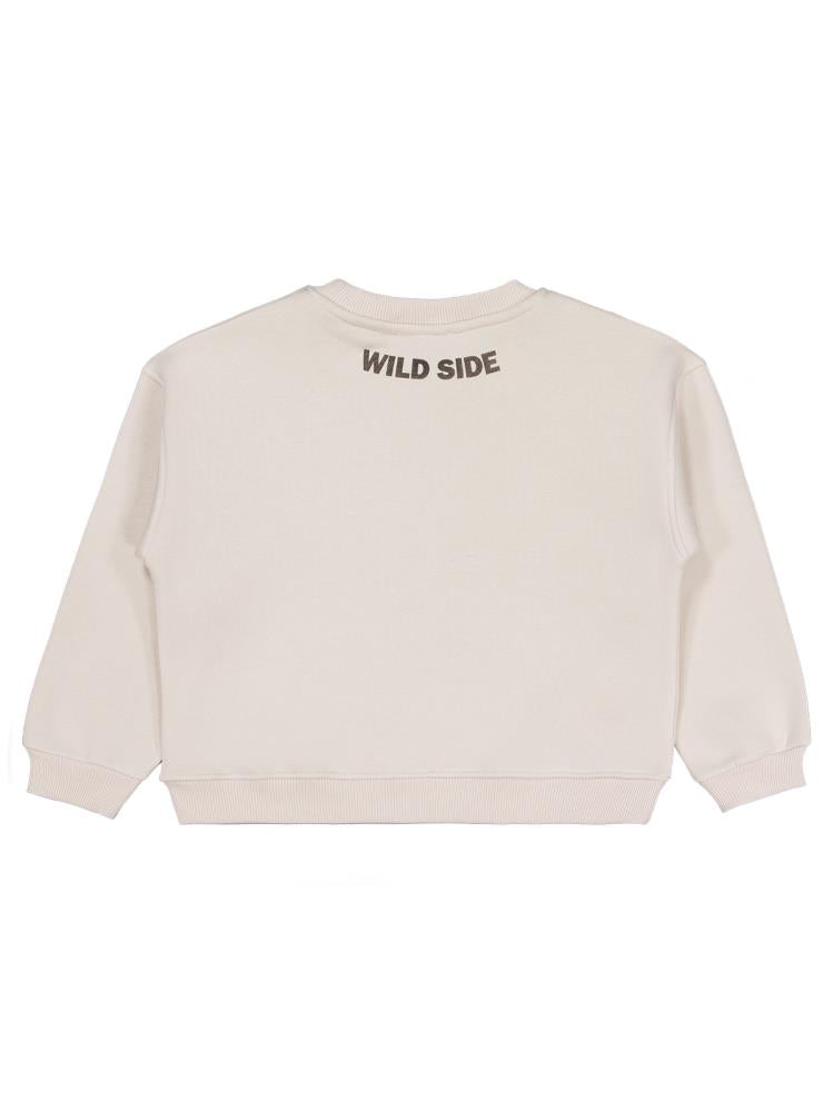 Civil Girls Papatya Nakışlı 6-9 Yaş Sweatshirt - Bej