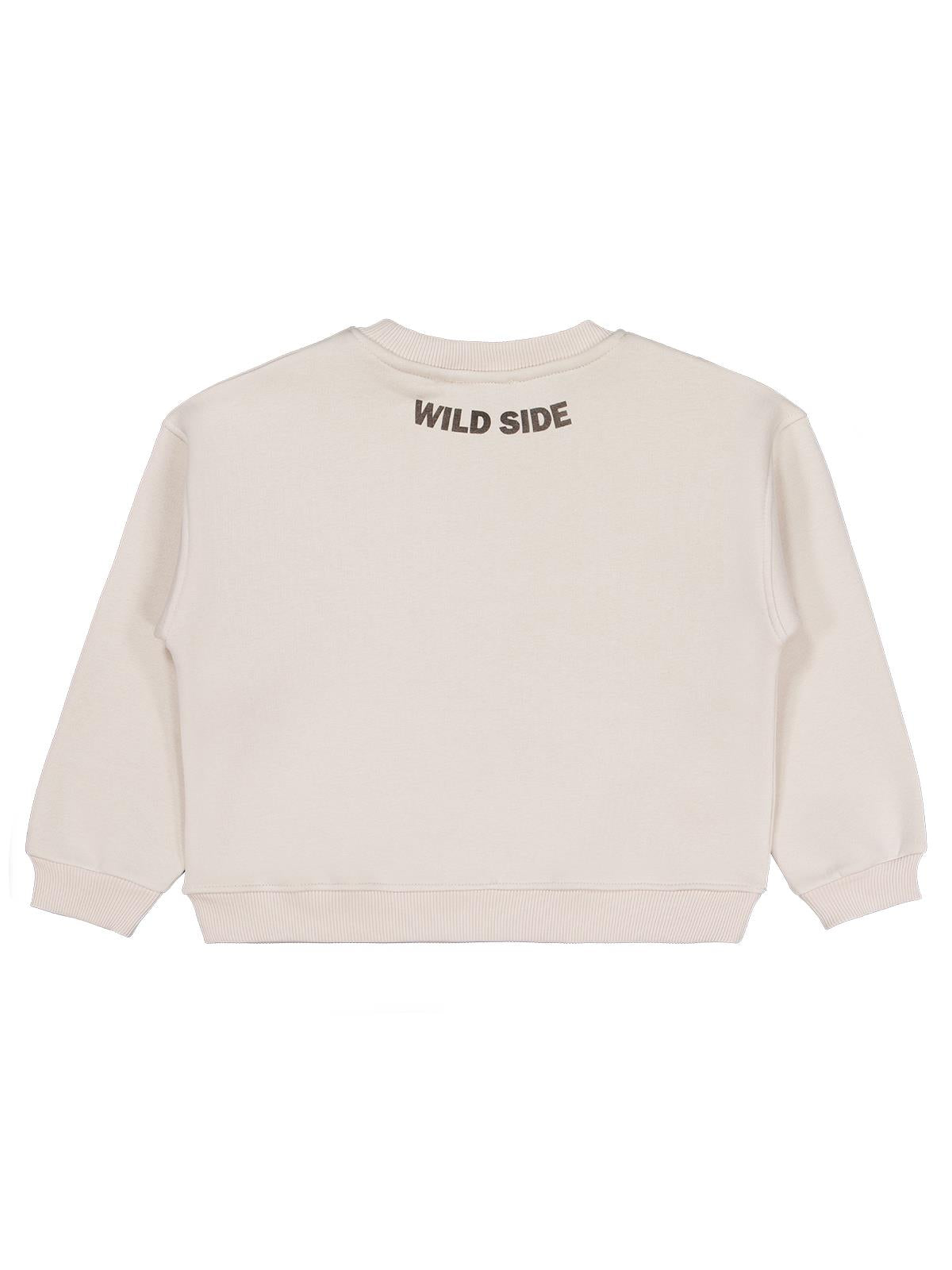 Civil Girls Papatya Nakışlı 6-9 Yaş Sweatshirt - Bej