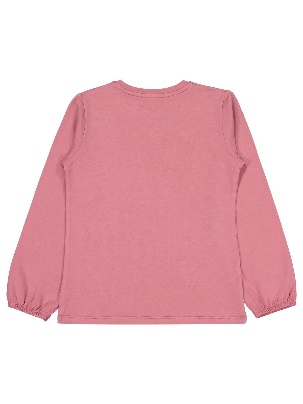 Civil Girls Kelebek Nakışlı 6-9 Yaş Sweatshirt - Pembe