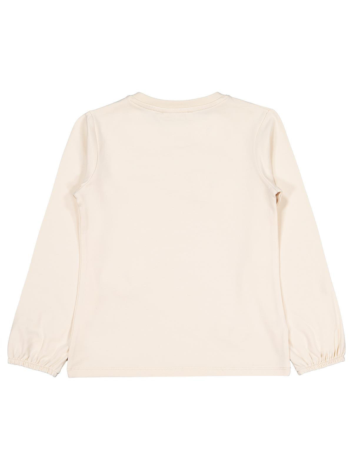 Civil Girls Kelebek Nakışlı 6-9 Yaş Sweatshirt - Fil Dişi