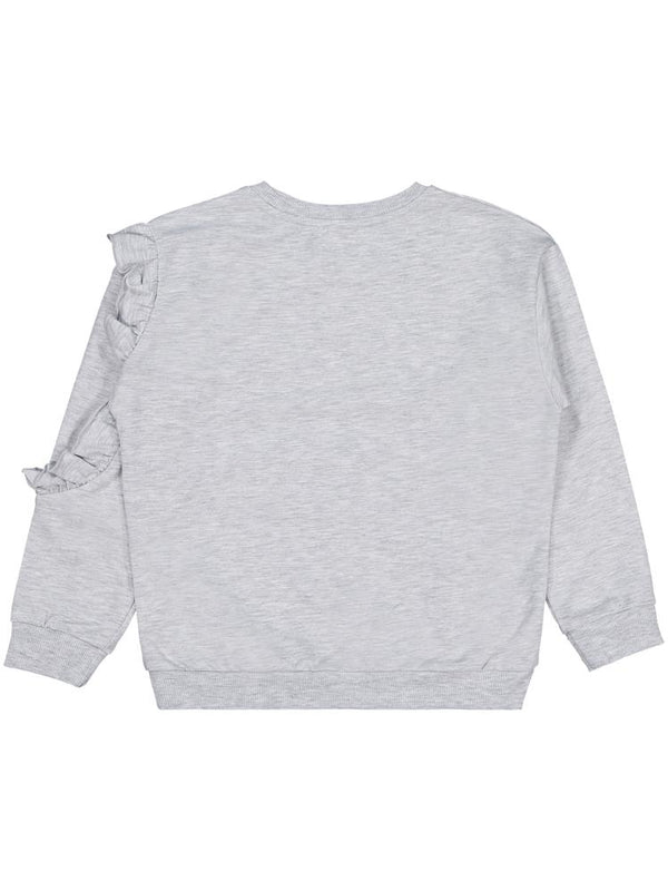 Civil Girls Fırfırlı 6-9 Yaş Sweatshirt - Gri