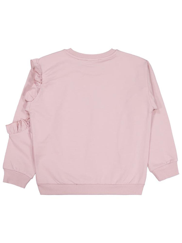 Civil Girls Fırfırlı 6-9 Yaş Sweatshirt - Pembe