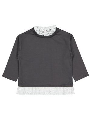 Civil Girls Brodeli 2-5 Yaş Sweatshirt - Gri