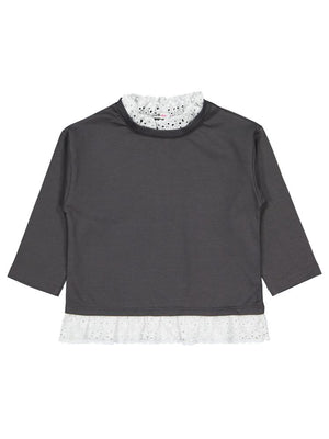 Civil Girls Brodeli 2-5 Yaş Sweatshirt - Gri