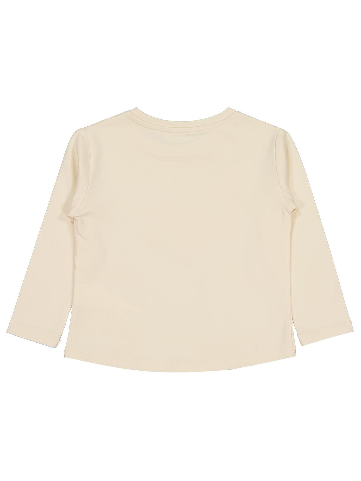 Civil Kız Çocuk Kelebek Baskılı Sweatshirt | Likralı Süprem Şardonlu | Okul Kreş ve Günlük Kullanım - Fil Dişi