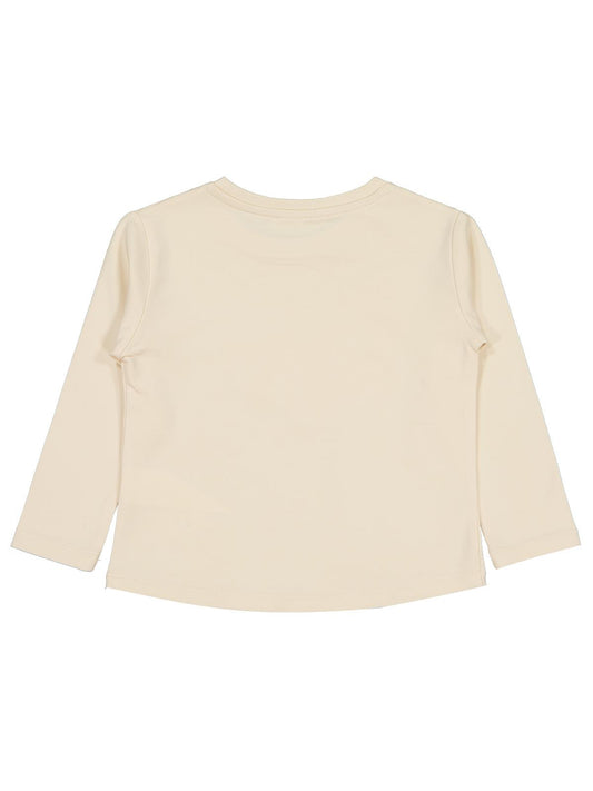 Civil Girls Kız Çocuk Kelebek Baskılı Sweatshirt | Likralı Süprem Şardonlu | Okul Kreş ve Günlük Kullanım - Fil Dişi