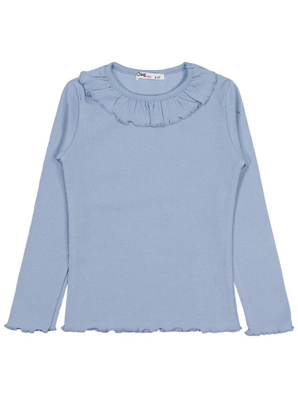 Civil Girls Yakalı 6-9 Yaş Sweatshirt - Mavi