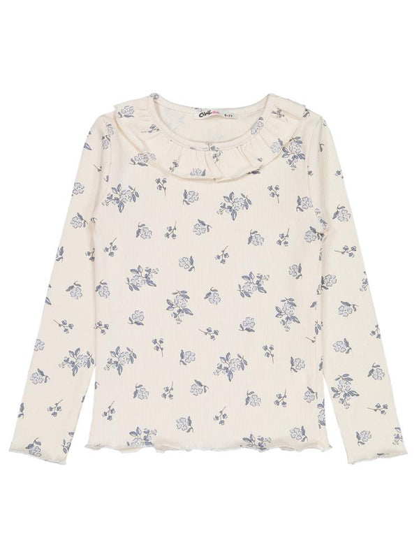 Civil Girls Yakalı 6-9 Yaş Sweatshirt - Fil Dişi