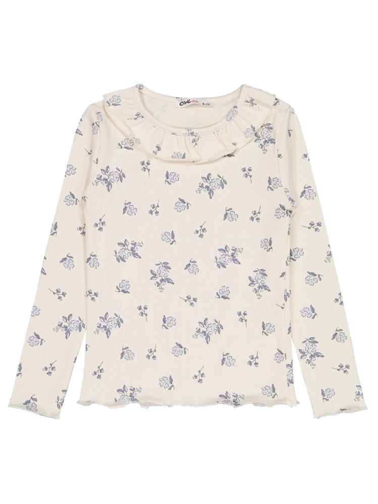 Civil Girls Yakalı 6-9 Yaş Sweatshirt - Fil Dişi