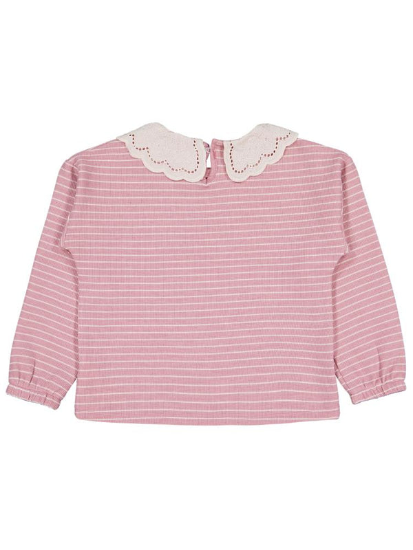 Civil Girls Çizgili 6-9 Yaş Sweatshirt - Pembe
