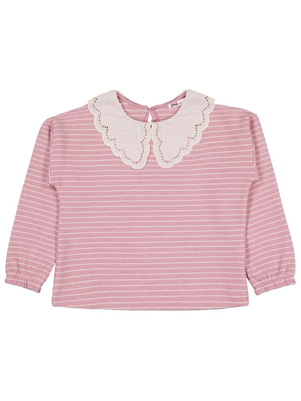 Civil Girls Çizgili 6-9 Yaş Sweatshirt - Pembe