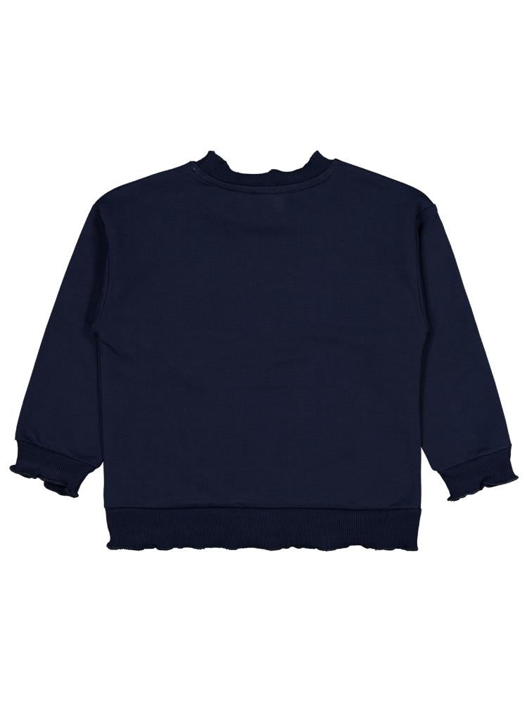 Civil Girls Best Vibes Nakışlı 2-5 Yaş Sweatshirt - Lacivert