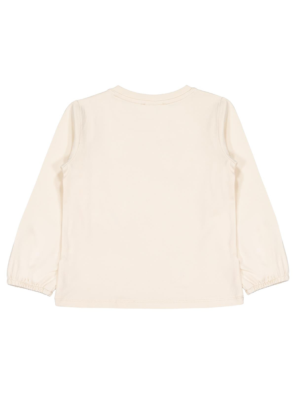 Civil Girls Kelebek Nakışlı 2-5 Yaş Sweatshirt - Fil Dişi