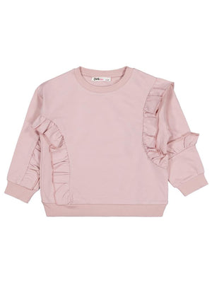 Civil Girls Fırfırlı 2-5 Yaş Sweatshirt - Pembe