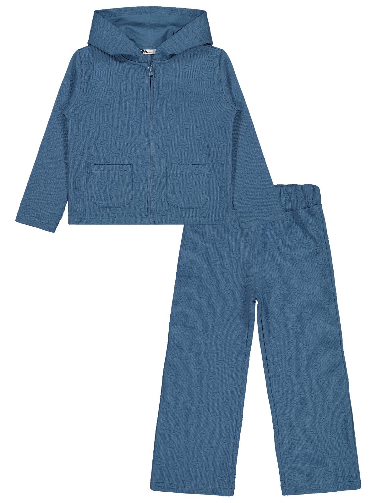 Civil Girls Çiçek Desenli 6-9 Yaş Eşofman Takımı - Yeşil