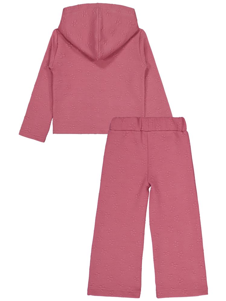 Civil Girls Çiçek Desenli 2-5 Yaş Eşofman Takımı - Pembe