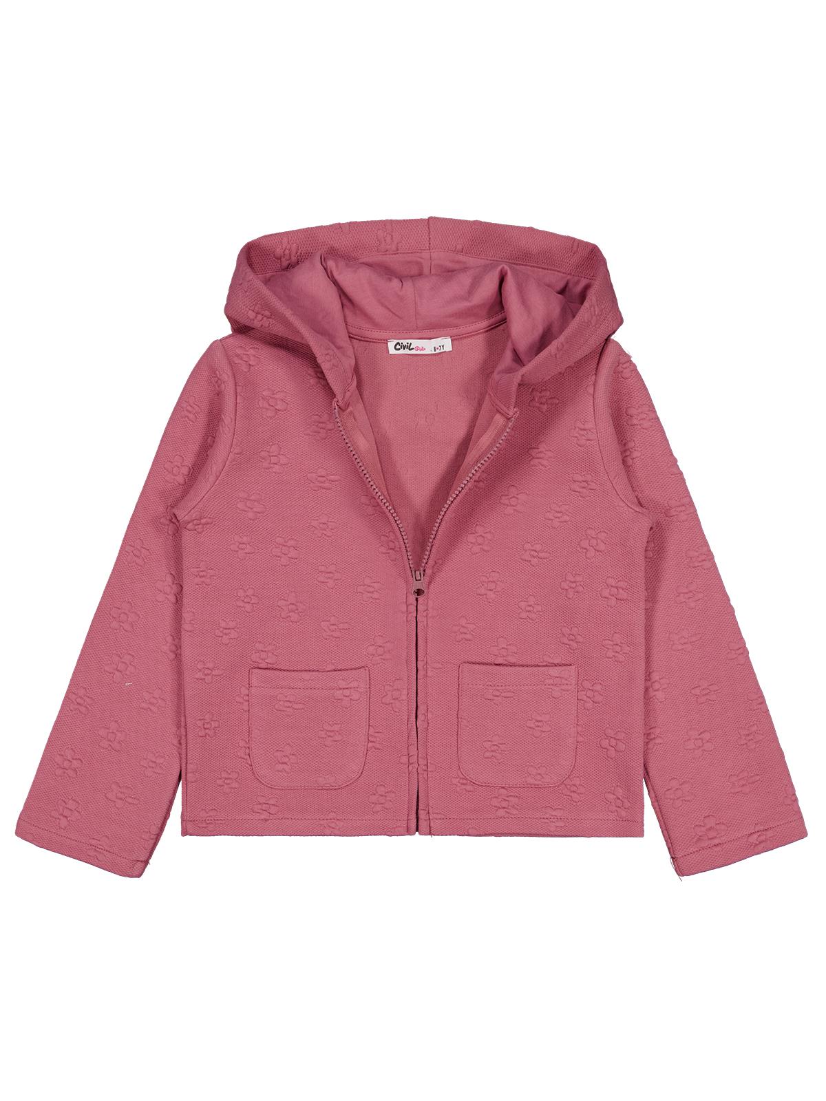 Civil Girls Çiçek Desenli 6-9 Yaş Eşofman Takımı - Pembe