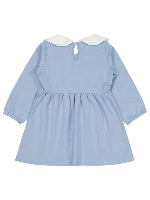 Civil Girls Yakası Nakışlı 2-5 Yaş Elbise - Mavi