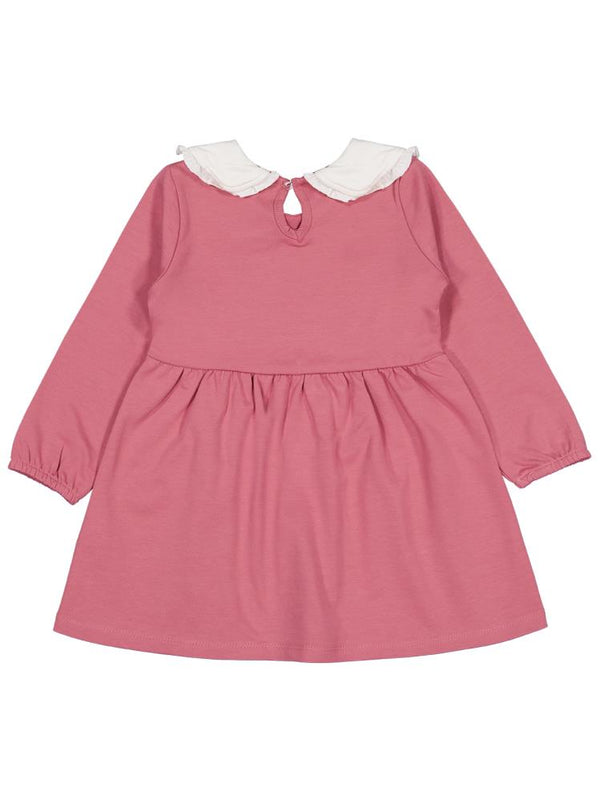Civil Girls Yakası Nakışlı 2-5 Yaş Elbise - Pembe