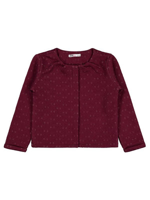 Civil Girls Gizli Çıtçıtlı 6-9 Yaş Hırka - Kırmızı