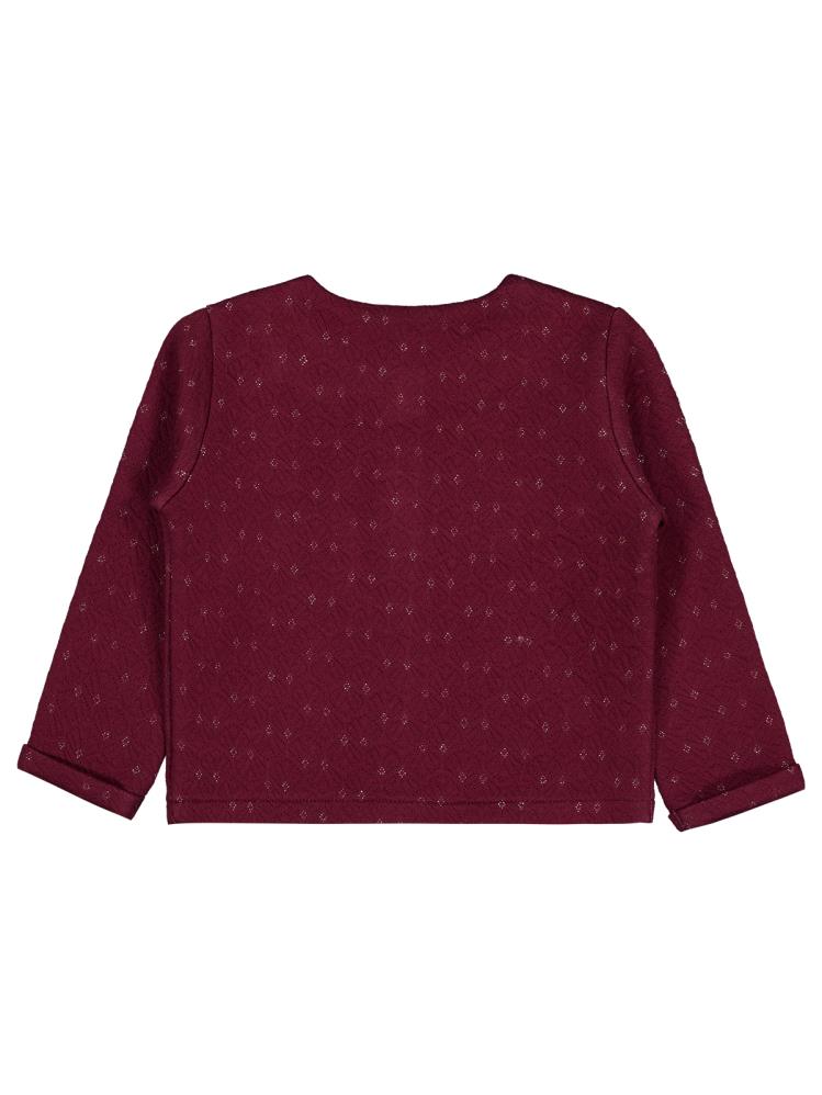 Civil Girls Gizli Çıtçıtlı 2-5 Yaş Hırka - Kırmızı