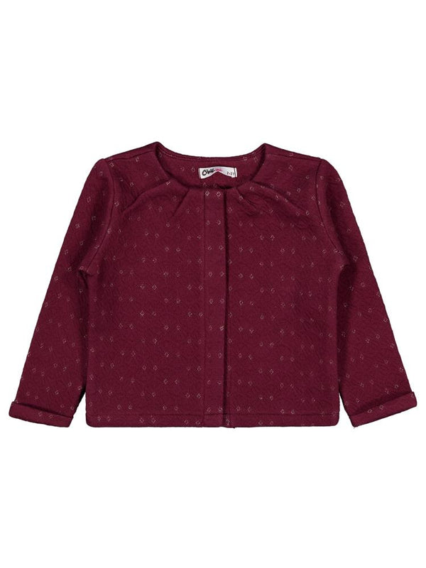 Civil Girls Gizli Çıtçıtlı 2-5 Yaş Hırka - Kırmızı