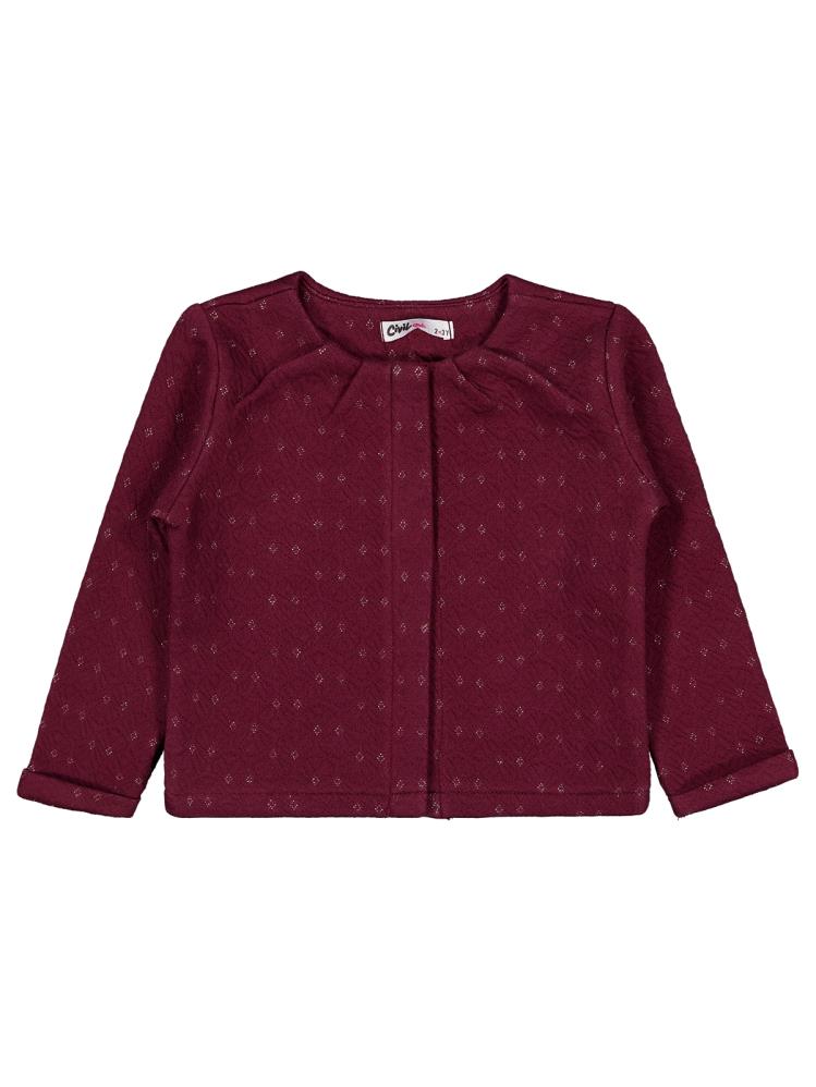 Civil Girls Gizli Çıtçıtlı 2-5 Yaş Hırka - Kırmızı