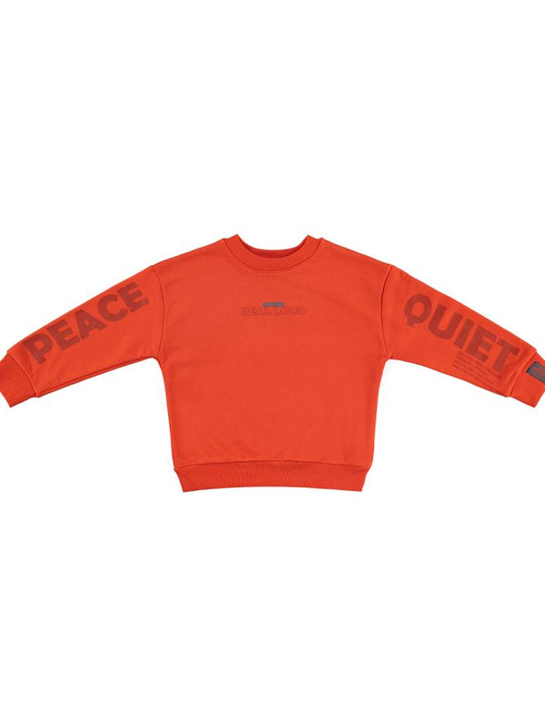 Civil Boys Peace Quıet Baskılı 10-13 Yaş Sweatshirt - Turuncu