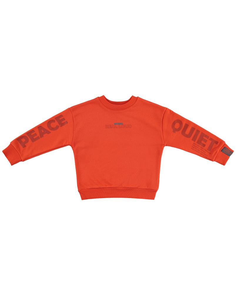Civil Boys Peace Quıet Baskılı 10-13 Yaş Sweatshirt - Turuncu
