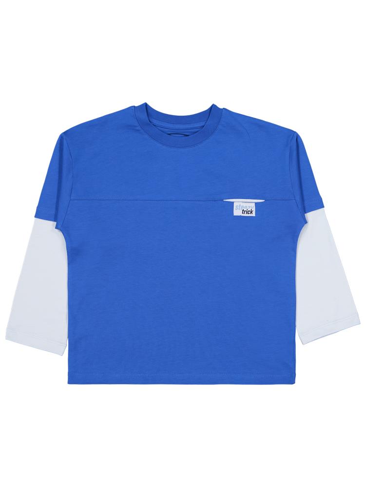 Civil Boys Çıkma Kol - Etiketli 6-9 Yaş Sweatshirt - Mavi