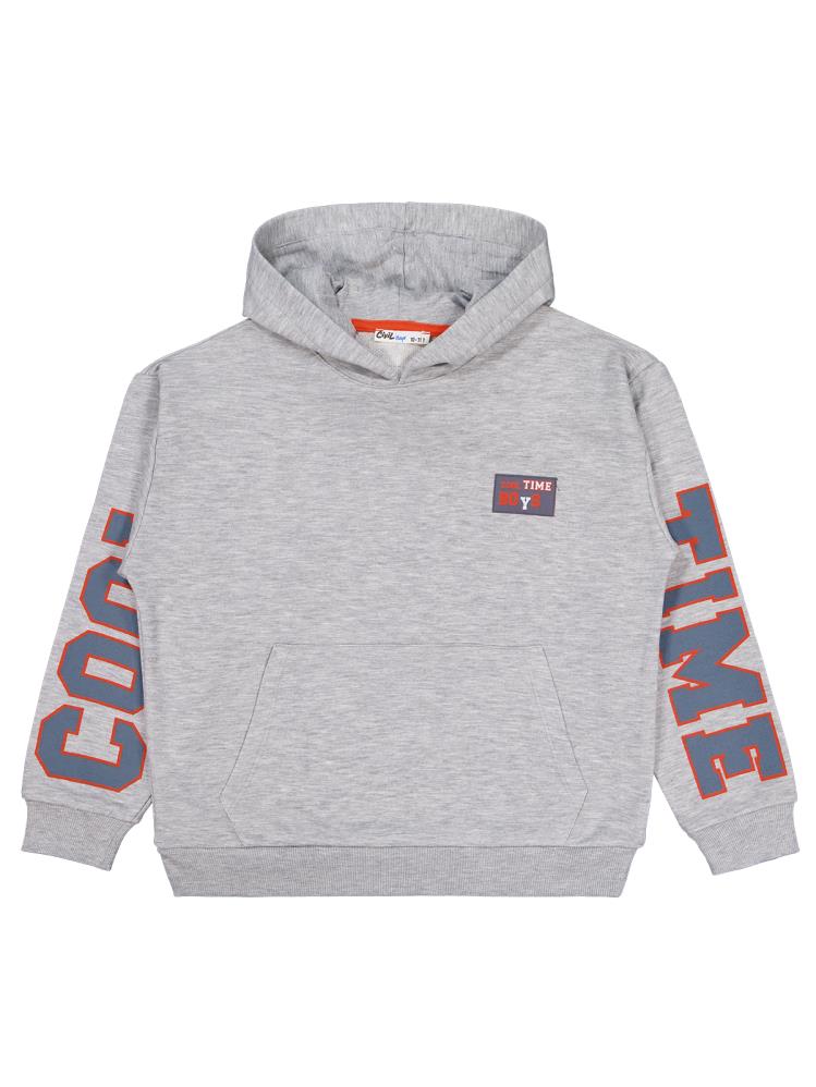 Civil Boys Cool Team Baskılı 10-13 Yaş Sweatshirt - Gri