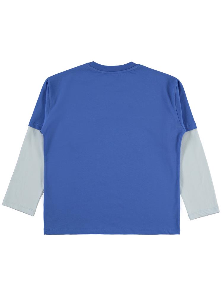 Civil Boys Çıkma Kol - Etiketli 10-13 Yaş Sweatshirt - Mavi