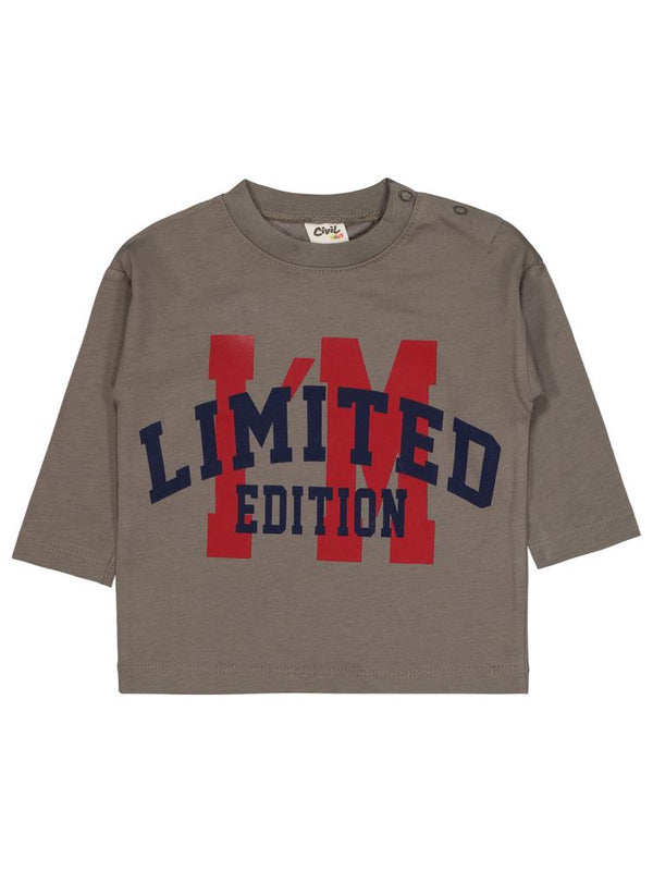 Cvl-77 Civil Baby Lımıted Baskılı 6-18 Ay Sweatshirt - Gri