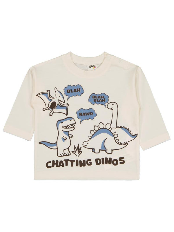 Civil Baby Dinazorlar 6-18 Ay Sweatshirt - Ekru