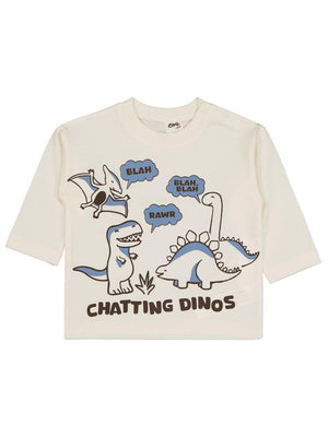 Civil Baby Dinazorlar 6-18 Ay Sweatshirt - Ekru