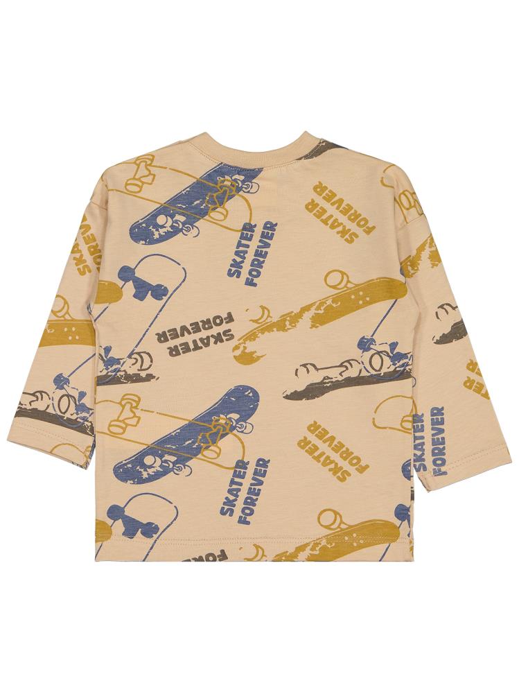 Civil Baby Kaykay Baskılı 6-18 Ay Sweatshirt - Bej