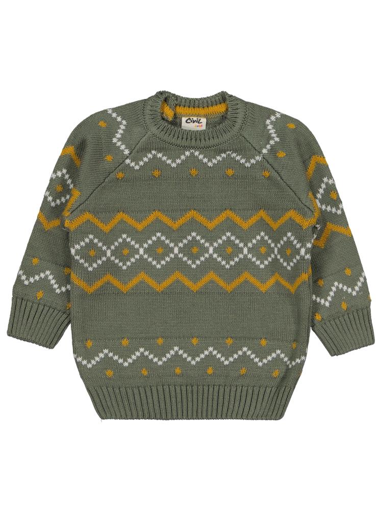 Civil Baby Nord Etnik Örğü 6-18 Ay Kazak - Haki