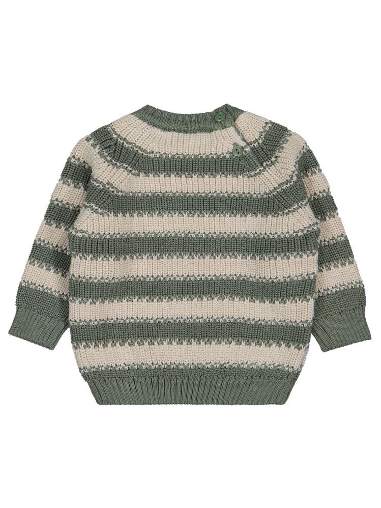 Civil Baby Elvi Çizgili 6-18 Ay Kazak - Haki