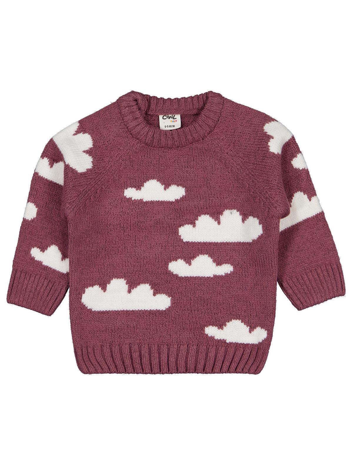 Civil Baby Cloud  Örgü 6-18 Ay Kazak - Pembe
