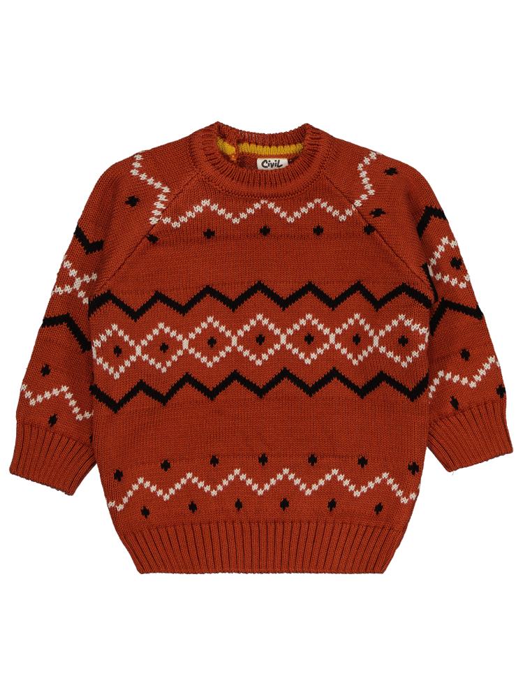 Civil Baby Nord Etnik Örğü 6-18 Ay Kazak - Turuncu