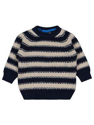 Civil Baby Elvi Çizgili 6-18 Ay Kazak - Lacivert