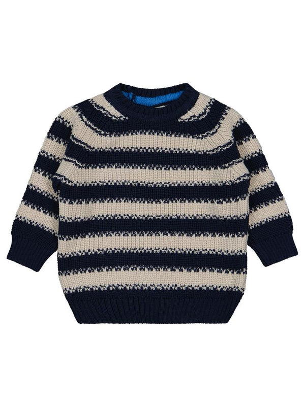 Civil Baby Elvi Çizgili 6-18 Ay Kazak - Lacivert