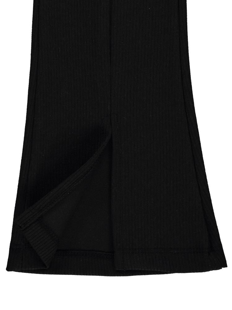 Civil Girls Paça Yırtmaçlı 6-9 Yaş Tayt - Siyah